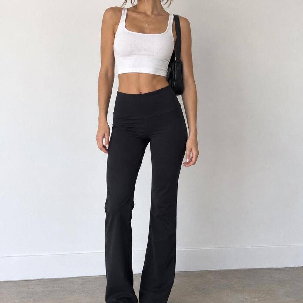 Athleta black straight leg pants
